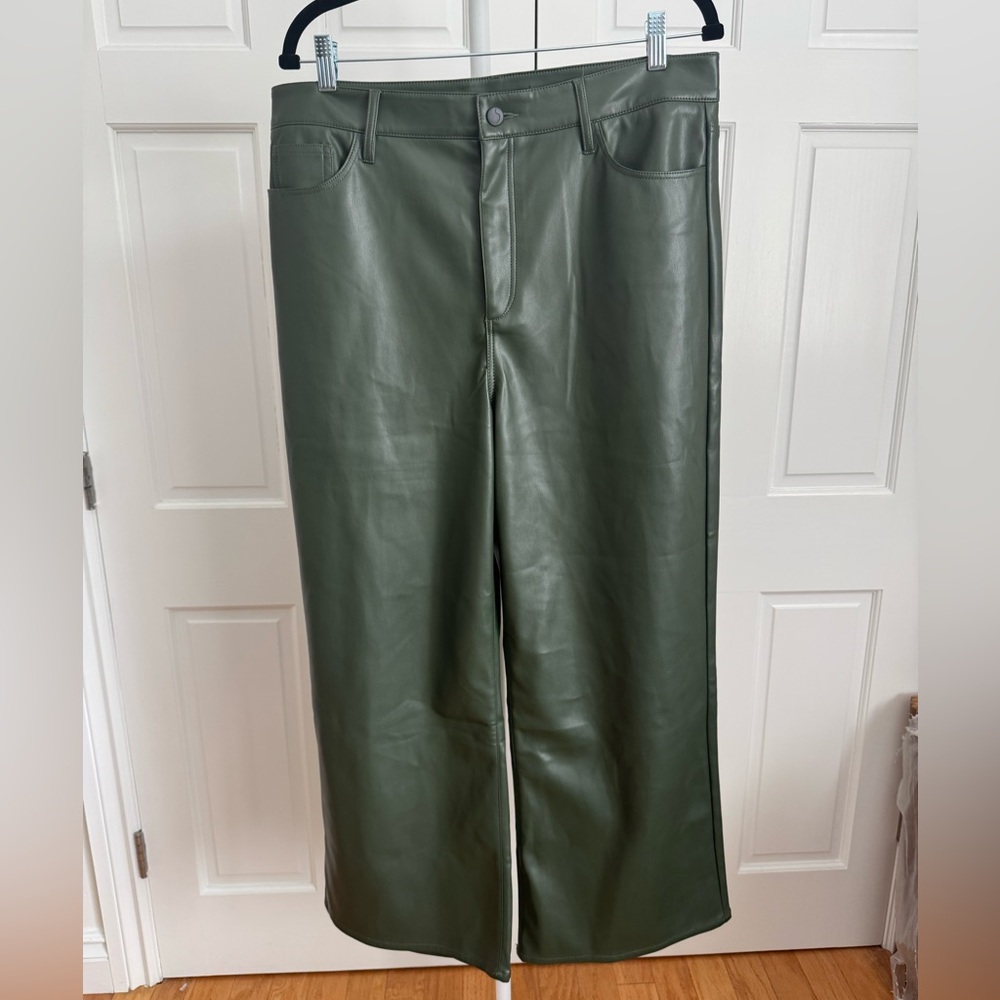 NWOT JOE’s VEGAN LEATHER WIDE LEG PANT SIZE 33